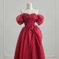 Rotes elegantes langes Tüll-Ballkleid Abendkleid nv4953