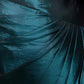 Robe de soirée courte en satin bleu paon nv4389