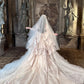 Sleeping Rose in a European Castle 🐚🤍🦢 Langes Vintage-Brautkleid NV6653