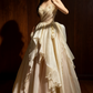 Glitzerndes, trägerloses Tüllkleid NV6750