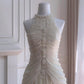 NiceVestidos - Robe longue blanche délicatement perlée, robe de bal de fin d'année NV5943