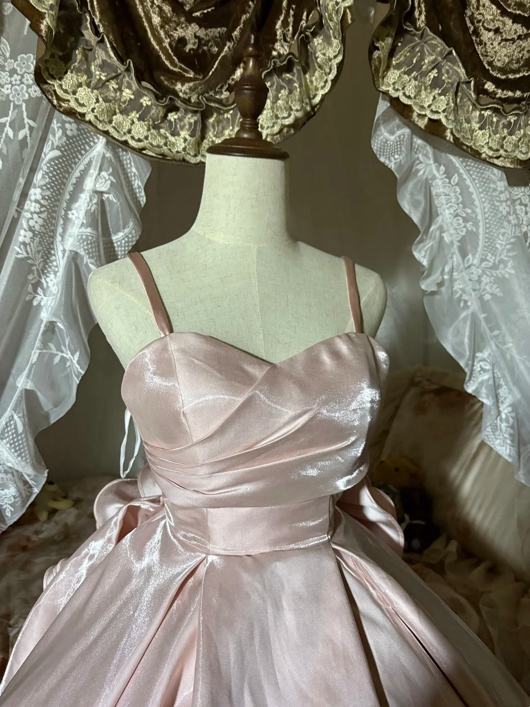 Langes, pinkfarbenes Ballkleid NV6592