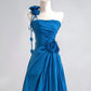 Blaue Kleider Blumenkleider Lange Kleider Taftkleider Bodenlange Kleider Ballkleider Abendkleider nv5049