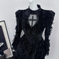 Robe de soirée courte en velours noir, élégante et vintage, en dentelle, robe de bal, robe de soirée, robe de fête d'anniversaire, robe de bal nv4048