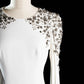 White gorgeous beaded long sleeves fashion long ball gown evening dress party dress nv4359
