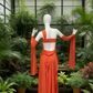 Vibrant Orange Matte One-Shoulder Twist Knot Backless Gown - Luxury Sash Draped Maxi Dress NV6783