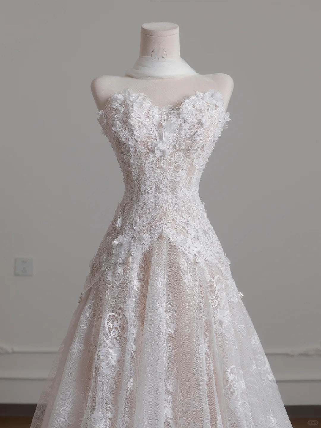 Robe de soirée blanche élégante en tulle et dentelle, tenue de bal, robe de mariée, nv4957