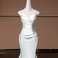 Robe de soirée longue blanche élégante en satin et dentelle, coupe sirène, coupe slim, robe de bal, robe de soirée, robe de mariée, nv4742