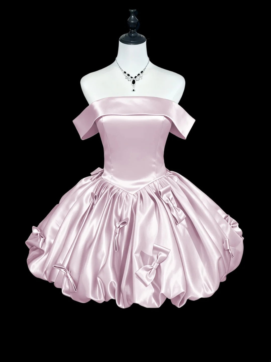 Robe courte en satin tendance pour anniversaire et bal de promo NV6599