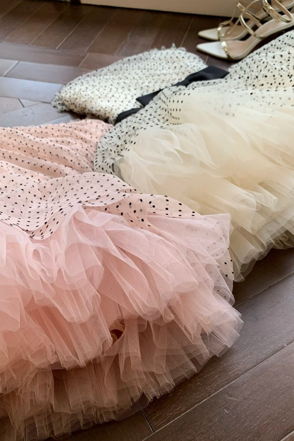 NiceVestidos - Robe courte de soirée, robe d'anniversaire, robe bouffante en tulle à pois, NV5671