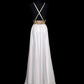 White Vintage Greek Goddess Fashionable Elegant Exquisite Beaded Straps Long Chiffon Ball Gown Evening Gown Prom Dress Wedding Bridesmaid Dress nv3867