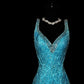 Robe de soirée élégante à col en V et motif floral, style sirène, longue, en satin, longueur au sol, robe de bal, robe de soirée, robe de bal, nv3862
