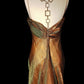 Robe de soirée sirène en satin vert doré, magnifique, élégante, à la mode, motif foncé, longues bretelles spaghetti, robe de bal, robe de fête d'anniversaire, robe de bal nv3968