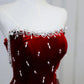 Burgundy gorgeous shiny mermaid elegant long prom dress evening dress graduation dress nv4335