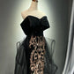 Robe de bal longue noire et dorée NV6623