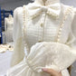 Elfenbeinweiß Süßes kurzes durchsichtiges Spitzenkleid mit langen Ärmeln, Heimkehrkleid, Ballkleid, Geburtstagskleid, nv4523