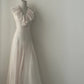 Weißes elegantes Vintage-Mode-romantisches langes bodenlanges Chiffon-Ballkleid-Abendkleid für Geburtstags-/Urlaubs-/Hochzeitsgäste, Partykleid, Abschlussballkleid nv4072