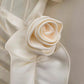 Robe de soirée courte en satin blanc ivoire, robe de bal, robe de fête d'anniversaire, nv4668