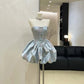 Robe de soirée courte bleue à la mode, tenue de princesse pour fête d'anniversaire, nv4361
