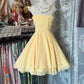 Gelbes, modisches Homecoming-Kleid, kurzes Chiffon-Geburtstagskleid, Partykleid, nv4371