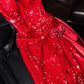 Rotes glänzendes elegantes sexy langes Ballkleid Abendkleid Partykleid nv4684