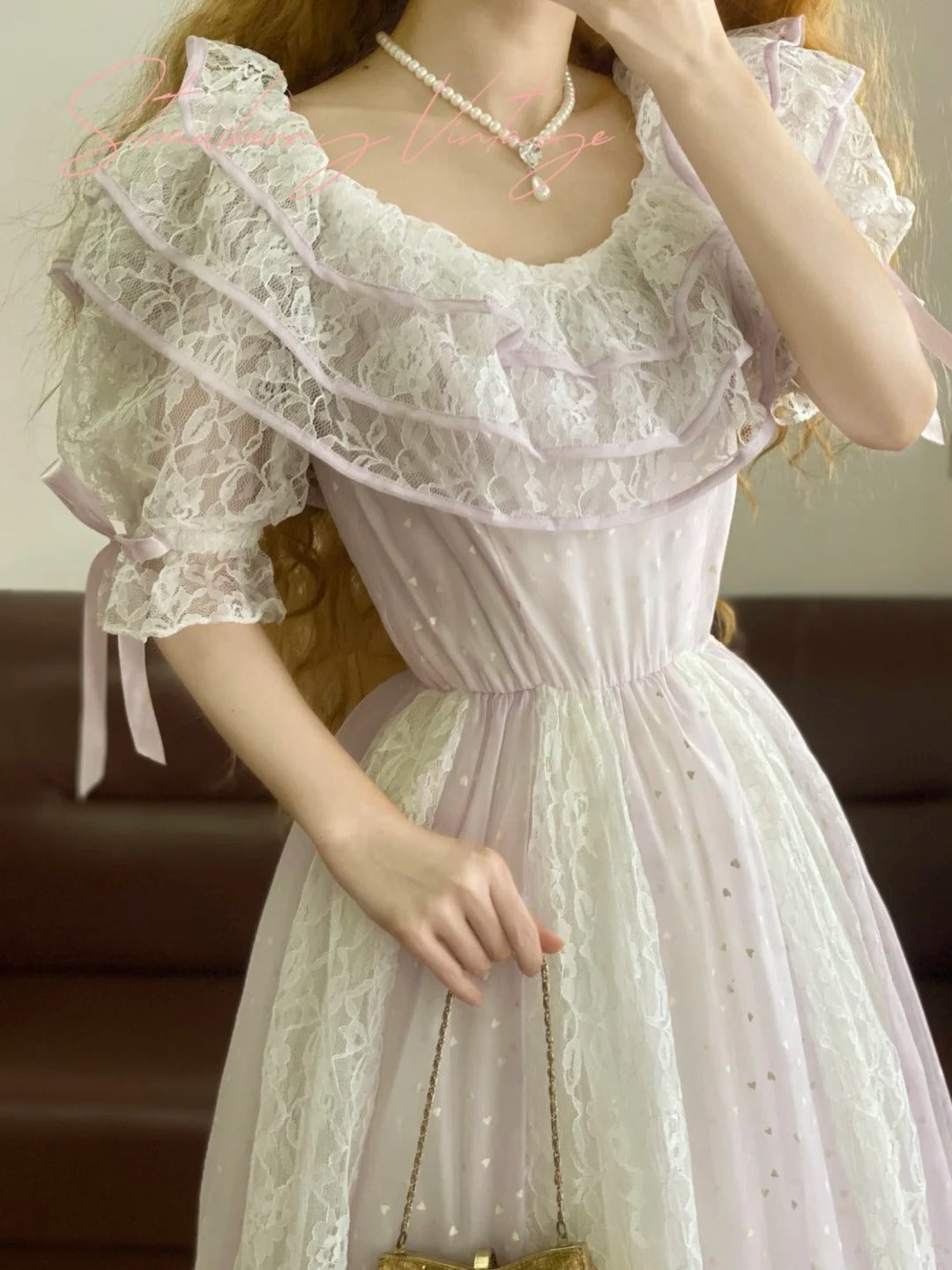 Hellviolettes langes Geburtstagskleid aus Spitze und Tüll, elegantes Partykleid, nv5084