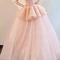 Pink shiny floral long chiffon ball dress princess dress NV6741