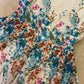 Robe de soirée courte en mousseline de soie, style cour française, motif floral, robe d'anniversaire, nv5161