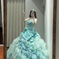 Blaues langes Ballkleid NV6717