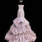 Robe de soirée longue en satin et tulle rose, tenue de princesse, avec nœud en dentelle et nœud, tenue de cérémonie pour adulte, robe d'anniversaire, nv4199