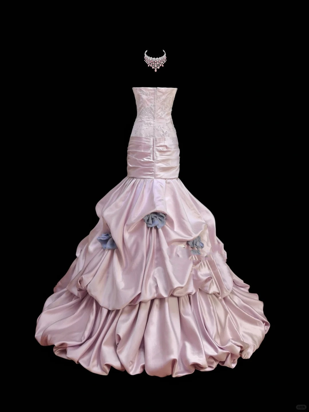 Robe de soirée longue en satin et tulle rose, tenue de princesse, avec nœud en dentelle et nœud, tenue de cérémonie pour adulte, robe d'anniversaire, nv4199