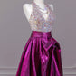 Robe de bal longue violette scintillante et perlée, longueur au sol, nv4967