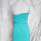 Blaues, perlenbesetztes, langes Tüll-Ballkleid, Abendkleid, Partykleid, nv4372