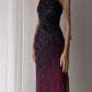 Red gradient gorgeous exquisite beaded long elegant prom dress evening dress nv3272