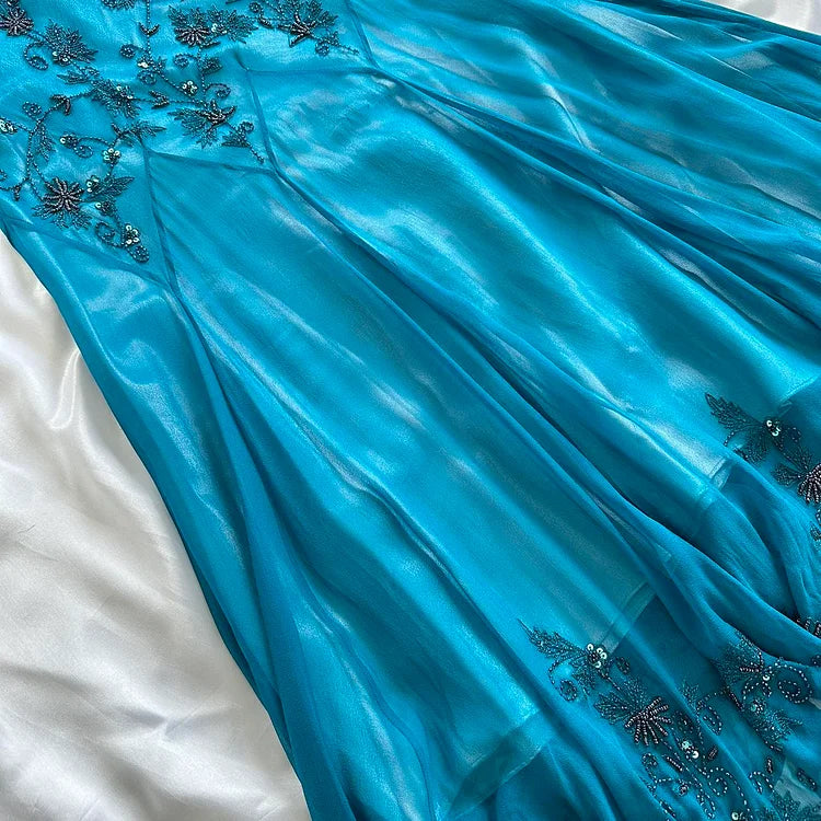 Robe de soirée élégante en mousseline de soie, robe de bal, robe de soirée ...
