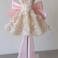Robe de soirée courte en tulle rose, douce et délicate, ornée de perles et de paillettes scintillantes, robe de bal, robe de soirée, robe d'anniversaire, nv2797