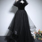 Robe de bal noire chic et magnifique en perles et strass, coupe trapèze/princesse, col haut, sans manches, dos nu, longueur au sol/longue, robe de soirée formelle, nv2643