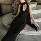 Black fashion simple low cut long ribbon long slim satin evening gown prom dress ball gown party dress nv2633