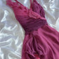 Robe de soirée mi-longue en mousseline de soie, rose et violet, à volants, bretelles spaghetti, dégradé de couleurs, robe de bal, robe de fête d'anniversaire, robe de soirée nv3882