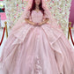 NiceVestidos - Robe de mariée longue en dentelle florale rose exquise NV5832