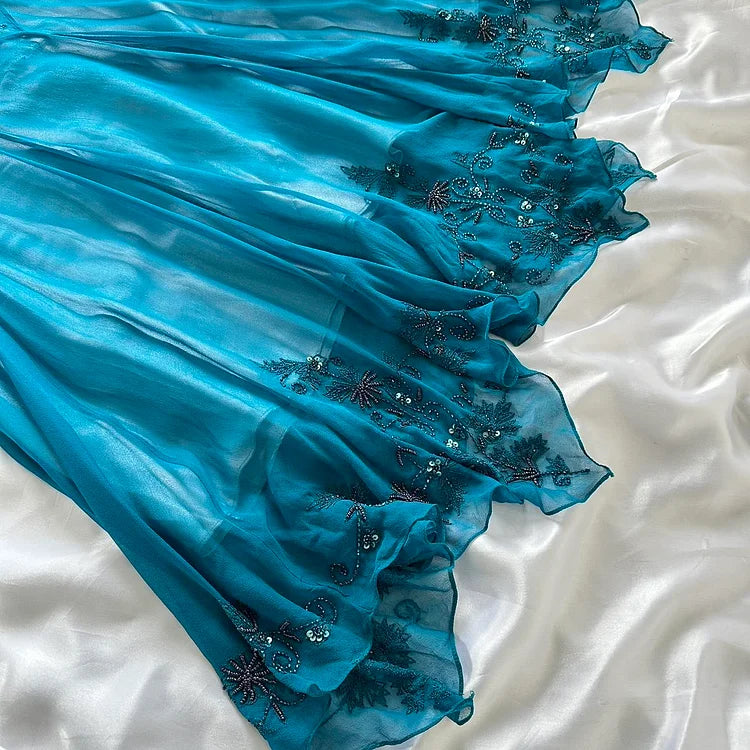 Robe de soirée élégante en mousseline de soie, robe de bal, robe de soirée ...