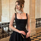 Schwarzes sexy Liebling süßes klassisches kleines schwarzes Kleid A-Linie Hosenträger schwarzes kurzes Mini Homecoming-Kleid Geburtstagspartykleid Abendkleid nv2541