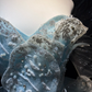 Light Blue Strapless Short Corset Formal Gown 3D Petal Fairy Wings Homecoming Dress  NV6955
