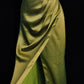 Robe de soirée longue en satin vert olive nv4790