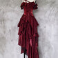 Wunderschönes rotes elegantes langes Meerjungfrau-Ballkleid aus Satin im Slim-Fit nv4819