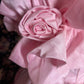 Rosa Blumen Perlen Prinzessin lange Satin Ballkleid Abendkleid Quinceanera Kleid nv4649