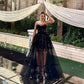 Black stylish sweetheart neckline shiny sequins long prom dress evening dress homecoming dress nv3222