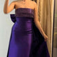 Purple Shiny Sequin Satin Long Elegant Ball Gown Evening Dress nv3146