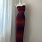 NiceVestidos-Herbstdämmerung, modisches, farbverlaufendes Tube-Top, langes Tüll-Ballkleid Nv5613