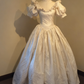 NiceVestidos – Weißes Prinzessin-Satin-Ballkleid, langes, schlichtes Brautkleid NV5827